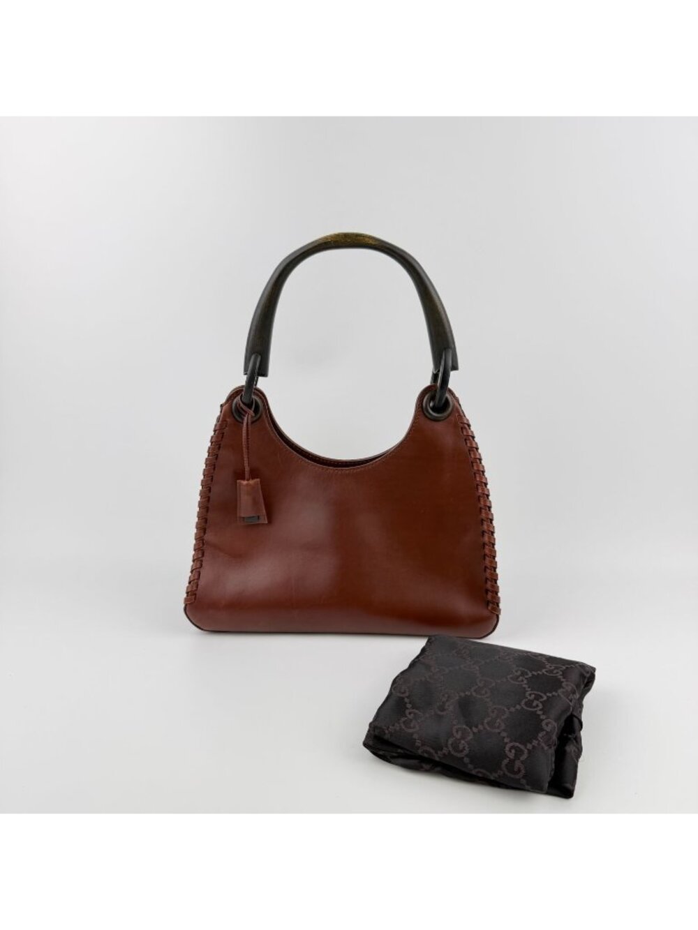 Gucci Shoulder Bag Hobo Red Leather Vintage